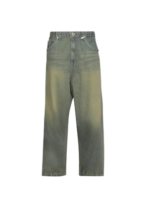 Maison MIHARA YASUHIRO elasticated wide-leg jeans - Blue