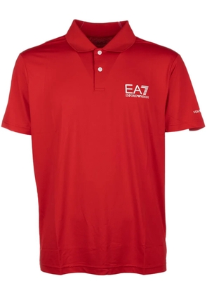 Ea7 Emporio Armani logo-print polo shirt - Red