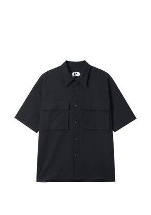 izzue flap-pocket short -leeve shirt - Black