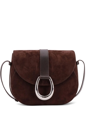 STAUD Bella Saddle flap closure crossbody bag - Brown
