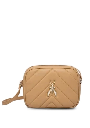 Patrizia Pepe quilted bee-embellished crossbody bag - Neutrals