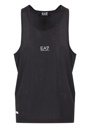 Ea7 Emporio Armani logo-print tank top - Black