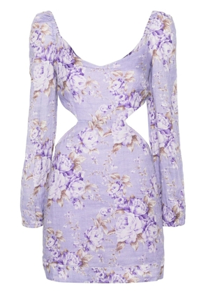 MC2 Saint Barth Jara linen minidress - Purple