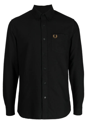 Fred Perry Oxford logo-embroidered cotton shirt - Black