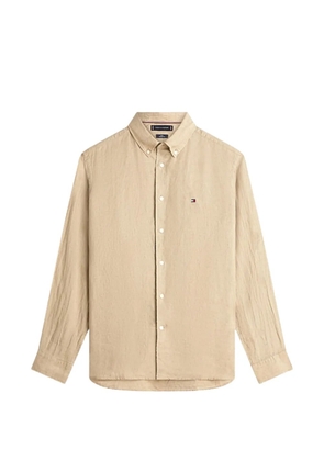 Tommy Hilfiger logo-embroidered shirt - Neutrals