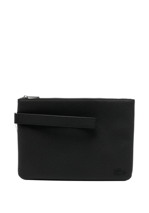 Lacoste embossed-logo clutch bag - Black
