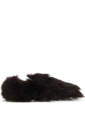 Tod's Gommino sheep fur loafers - Brown