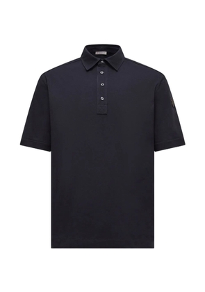 Moncler button short-sleeve polo shirt - Blue