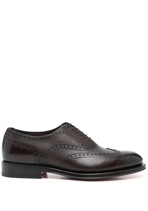 Santoni leather Oxford shoes - Brown