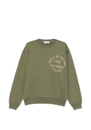 Stone Island text-embroidered sweatshirt - Green
