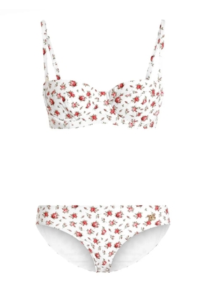 Dolce & Gabbana floral-print bikini - White
