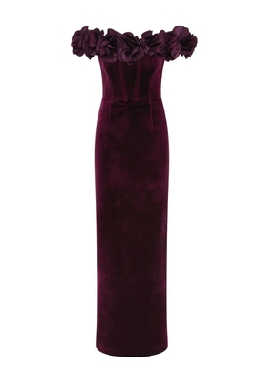 Rebecca Vallance Charles off-shoulder gown - Purple