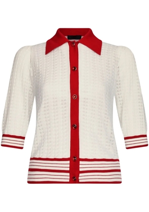 LIU JO two-tone cardigan - White