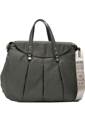 Borbonese pleat-detail tote bag - Green