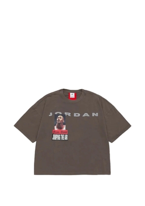 Jordan logo-print T-shirt - Brown