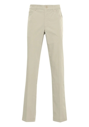 Lacoste logo-patch twill trousers - Green