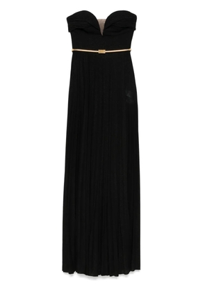 Elisabetta Franchi pleated lurex maxi dress - Black