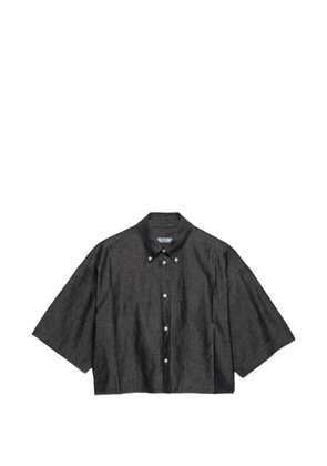 Prada short-sleeved chambray shirt - Blue