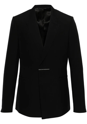 Givenchy logo-plaque wool blazer - Black