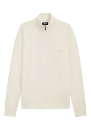 BOSS zip-neck sweater - Neutrals