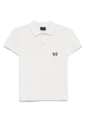 Balenciaga logo-embroidered polo shirt - Grey