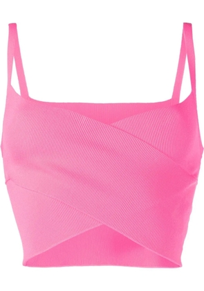 MSGM cross-strap cropped top - Pink