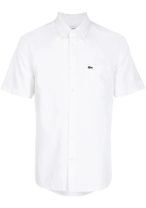 Lacoste crocodile logo-patch short-sleeved shirt - White