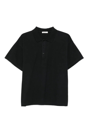 The Row short-sleeve buttoned polo shirt - Black