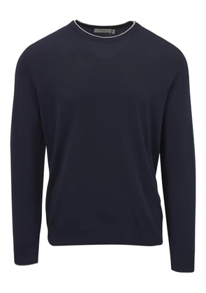 Canali trim-detail sweater - Blue