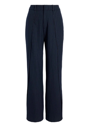 Cinq A Sept Becca pleat-detail pinstripe trousers - Blue
