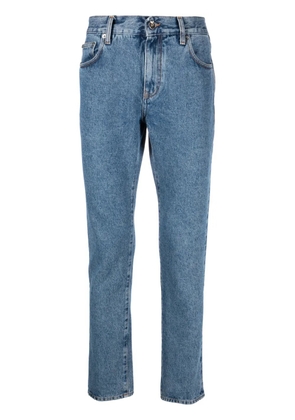 Off-White Diag-print skinny jeans - Blue