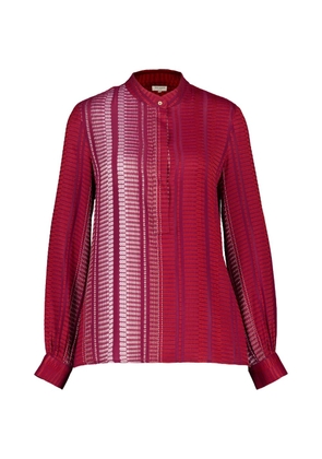 Zeus+Dione Hera striped silk blouse - Red