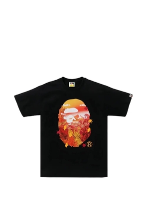 A BATHING APE® autumn photo ape head T-shirt - Black