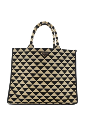 Prada Pre-Owned Symbole Shopper Jacquard Large tote bag - Multicolour