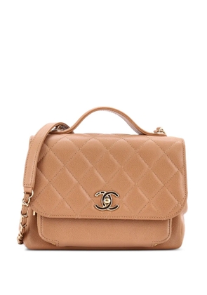 CHANEL Pre-Owned Business Affinity Flap Bag Quilted Caviar Small shoulder bag - Brown