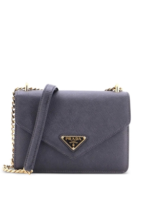 Prada Pre-Owned Envelope Flap Chain Shoulder bag Saffiano Leather Small crossbody bag - Black
