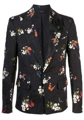 AMIRI floral embroidered printed blazer - Black