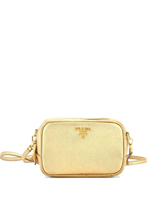 Prada Pre-Owned Zip Saffiano Leather Mini crossbody bag - Gold
