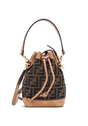 Fendi Pre-Owned Mon Tresor Zucca Canvas Mini bucket bag - Brown
