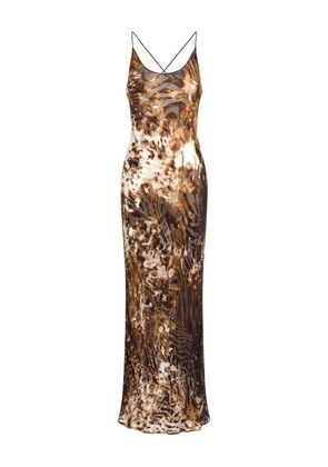 Roberto Cavalli Appaloosa-print maxi dress - Brown