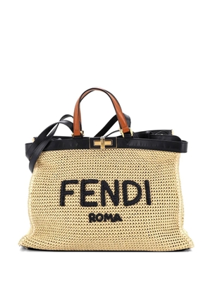 Fendi Pre-Owned Peekaboo X- Raffia Medium tote bag - Black