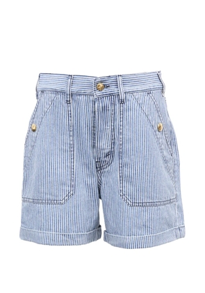 Celine Pre-Owned striped shorts - Blue
