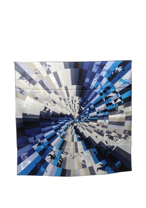 Hermès Pre-Owned 2020s 90 graphic-print scarf - Blue