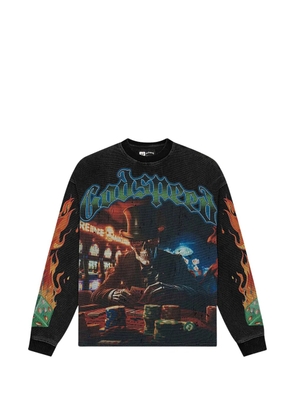 GODSPEED life's gamble print T-shirt - Black