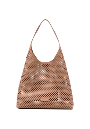 TWINSET perforated shoulder bag - Brown
