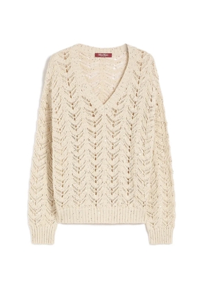 Max Mara openwork V-neck sweater - Neutrals