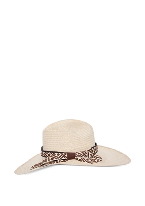 Johanna Ortiz patterned ribbon hat - Neutrals