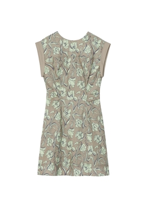 3.1 Phillip Lim floral tie back mini dress - Neutrals