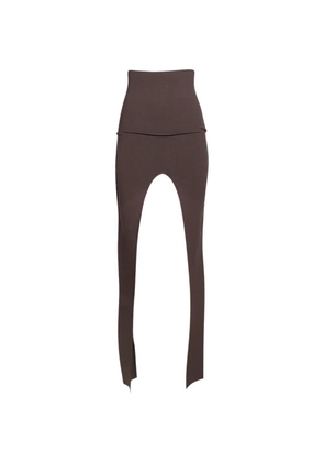 Rick Owens fitted slit skirt - Brown