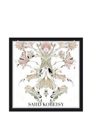 Saiid Kobeisy floral large scarf - White